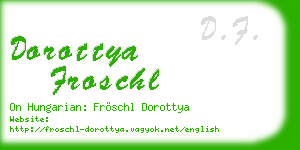 dorottya froschl business card